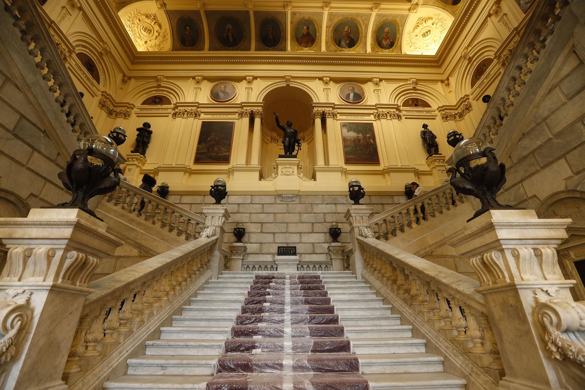 Fotografía del interior del Museo de Ipiranga, el 2 de septiembre de 2022, en Sao Paulo (Brasil). EFE/ Sebastiao Moreira
