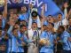 Jugadores del Pachuca celebran hoy con el trofeo de campeones del torneo Apertura 2022 de la Liga MX, en el estadio Hidalgo en Pachuca (México). EFE/David Martínez Pelcastre