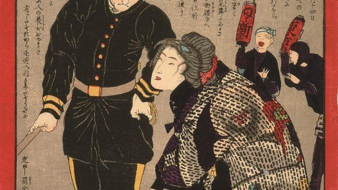 El travestismo ha formado parte de la historia japonesa desde hace siglos y ahora una exposición en Tokio explora el significado de la masculinidad y feminidad y la superación de las barreras de género a través de la ropa. EFE/Museo Shoto de Arte de Tokio SOLO USO EDITORIAL/SOLO DISPONIBLE PARA ILUSTRAR LA NOTICIA QUE ACOMPAÑA (CRÉDITO OBLIGATORIO)
