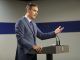 El presidente del Gobierno de España, Pedro Sánchez, ofrece este viernes una rueda de prensa al final de la reunión del Consejo de la UE en Bruselas. EFE/EPA/OLIVIER HOSLET