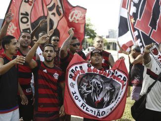 Imagen del pasado 30 de octubre de hinchas de Flamengo. EFE/Jorge William