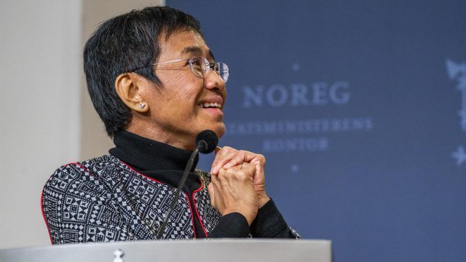 Imagen de archivo de la periodista filipina y Nobel de la Paz 2021 Maria Ressa. 
 EFE/EPA/HAKON MOSVOLD LARSEN NORWAY OUT[NORWAY OUT]
