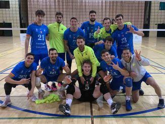 Jugadores del Club Voleibol Leganés en la Superliga 2