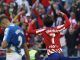 El delantero portugués del Atlético de Madrid João Félix celebra tras marcar el 1-1 durante el partido correspondiente a la decimotercera jornada de LaLiga entre Atlético de Madrid y RCD Espanyol disputado en el estadio Cívitas Metropolitano de Madrid. EFE/JuanJo Martín