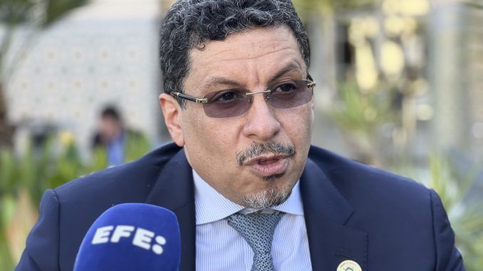 El ministro yemení de Exteriores, Ahmed Awad Bin Mubarak. EFE/Mohamed Siali
