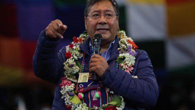 Fotografía de archivo del presidente boliviano Luis Arce. EFE/Martín Alipaz
