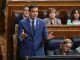 El presidente del Gobierno, Pedro Sánchez (c), interviene durante la sesión de control al Gobierno, este miércoles, en el Congreso de los Diputados. EFE/ Fernando Villar