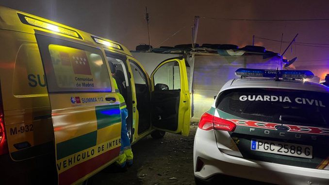 Un hombre de 84 años ha fallecido por quemaduras en un incendio en Valdemoro. EFE / Emergencias Madrid.
