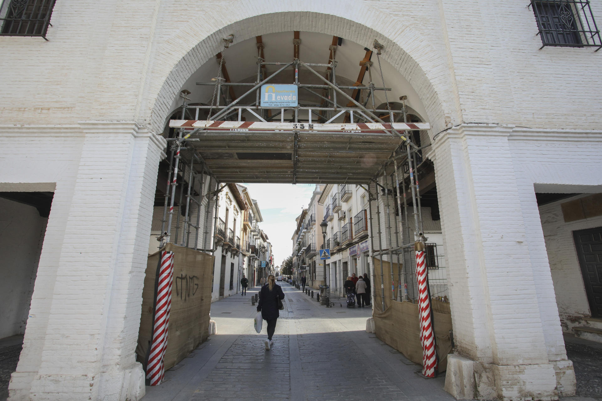 GRANADA, 04/02/2023.- Dos años después del inicio del grave enjambre sísmico que afectó a Granada y su área metropolitana, las grietas y los daños que dejaron los terremotos de mayor magnitud -de los más de 3.000 contabilizados en total- perduran todavía en destacados inmuebles, aunque también queda un mayor conocimiento general sobre este fenómeno natural. EFE/ Pepe Torres
