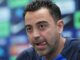 El técnico del FC Barcelona, Xavi Hernández, durante la rueda de prensa que ha ofrecido tras el entrenamiento que realizado la plantilla barcelonista este viernes en la Ciudad Deportiva Joan Gamper para preparar el partido de liga que disputarán en el estadio  Martínez Valero ante el Elche CF.EFE/ Alejandro García