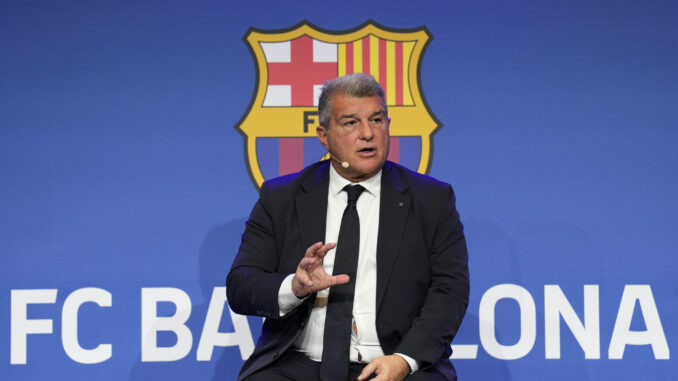 El presidente del Barcelona, Joan Laporta, en una foto de archivo. EFE/Alejandro García
