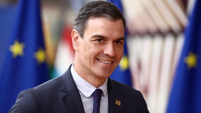 El jefe del Gobierno español, Pedro Sánchez, a su llegada a la reunión del Consejo Europeo de Bruselas, este jueves. EFE/EPA/STEPHANIE LECOCQ
