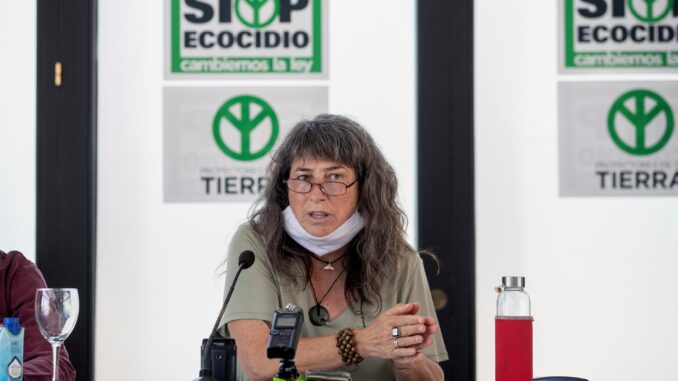 Imagen de archivo de la directora de Stop Ecocidio España, Maite Mompo. EFE/ Rodrigo Jiménez
