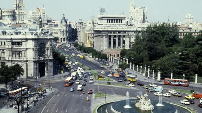 Vista general de la plaza de Cibeles, en Madrid. EFE/ma
