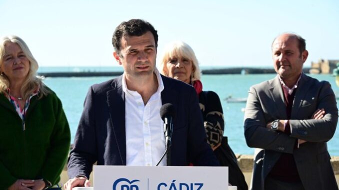 El candidato a la alcaldía del PP Cádiz, Bruno García