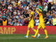 El delantero del FC Barcelona Ferrán Torres (d), después de marcar el 1-0 durante el partido de la Liga Santander Barça-Atlético de Madrid disputado en el Camp Nou en Barcelona. EFE/ Andreu Dalmau