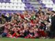 Los jugadores del Atlético de Madrid celebran el título de Liga 2020-21, el pasado 22 de mayo en Valladolid. EFE/Ballesteros