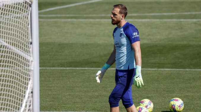 Oblak, en una foto de archivo durante un entrenamiento.- EFE / Mariscal
