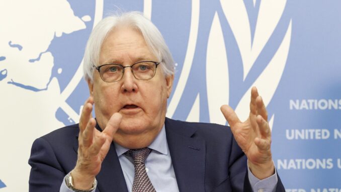 El jefe humanitario y coordinador de ayuda para emergencias de la ONU, Martin Griffiths, en una fotografía de archivo. EFE/Salvatore Di Nolfi
