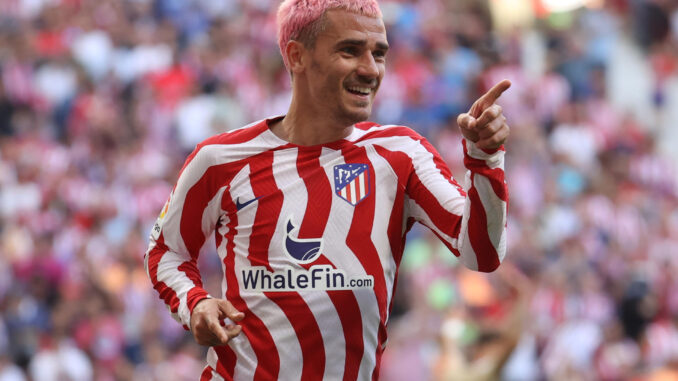 Griezmann celebra un gol esta temporada. EFE/Kiko Huesca
