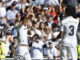 Rodrygo celebra su gol frente al Valladolid en el Santiago Bernabéu. EFE/ Rodrigo Jimenez