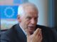 El alto representante de la Unión Europea para Asuntos Exteriores, Josep Borrell, durante la entrevista concedida en Bruselas. EFE/EPA/Olivier Hoslet