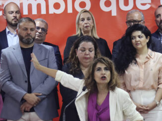 La ministra de Hacienda, María Jesús Montero, durante un reciente acto electoral. EFE / Reduan.