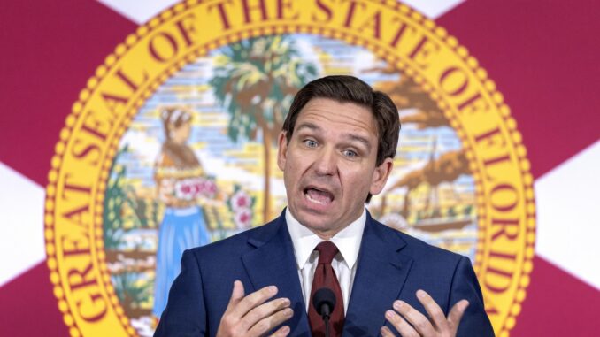 Imagen de archivo del gobernador de Florida, Ron DeSantis.EFE/CRISTOBAL HERRERA-ULASHKEVICH
