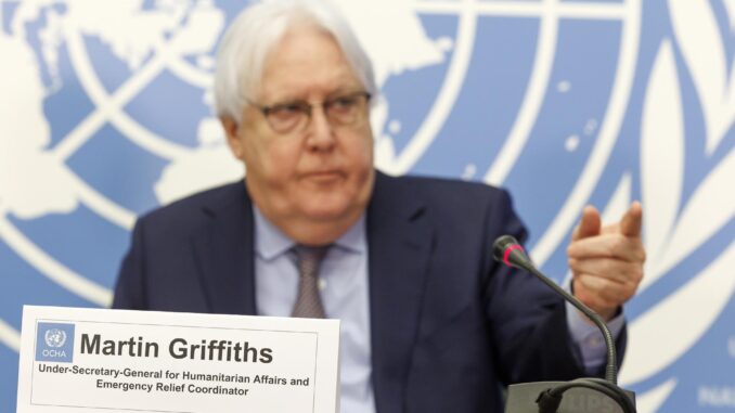 Imagen de archivo del jefe humanitario y coordinador de ayuda para emergencias de la ONU, Martin Griffiths. EFE/EPA/SALVATORE DI NOLFI
