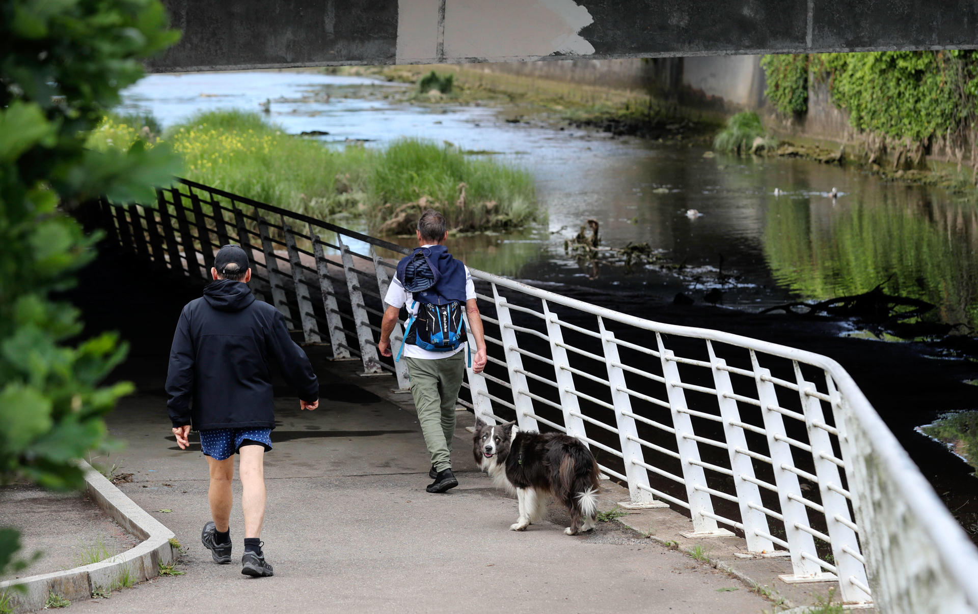 El Ayuntamiento de Gijón ha trabajado a lo largo del mandato en torno al proyecto de renaturalización y recuperación ambiental del río Piles (en la imagen). EFE/ J.L.Cereijido
