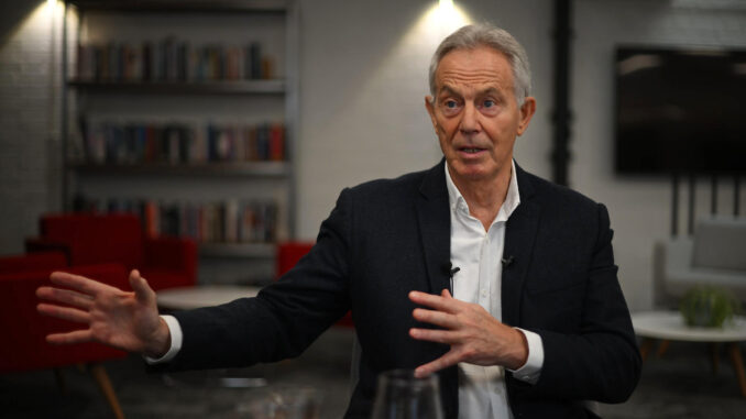 Imagen de Archivo del ex primer ministro británico Tony Blair.
EFE/AFP Photo/Daniel Leal
