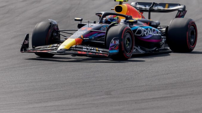 El piloto mexicano de Fórmula 1 Sergio Pérez del equipo Red Bull Racing. EFE/EPA/CRISTOBAL HERRERA-ULASHKEVICH
