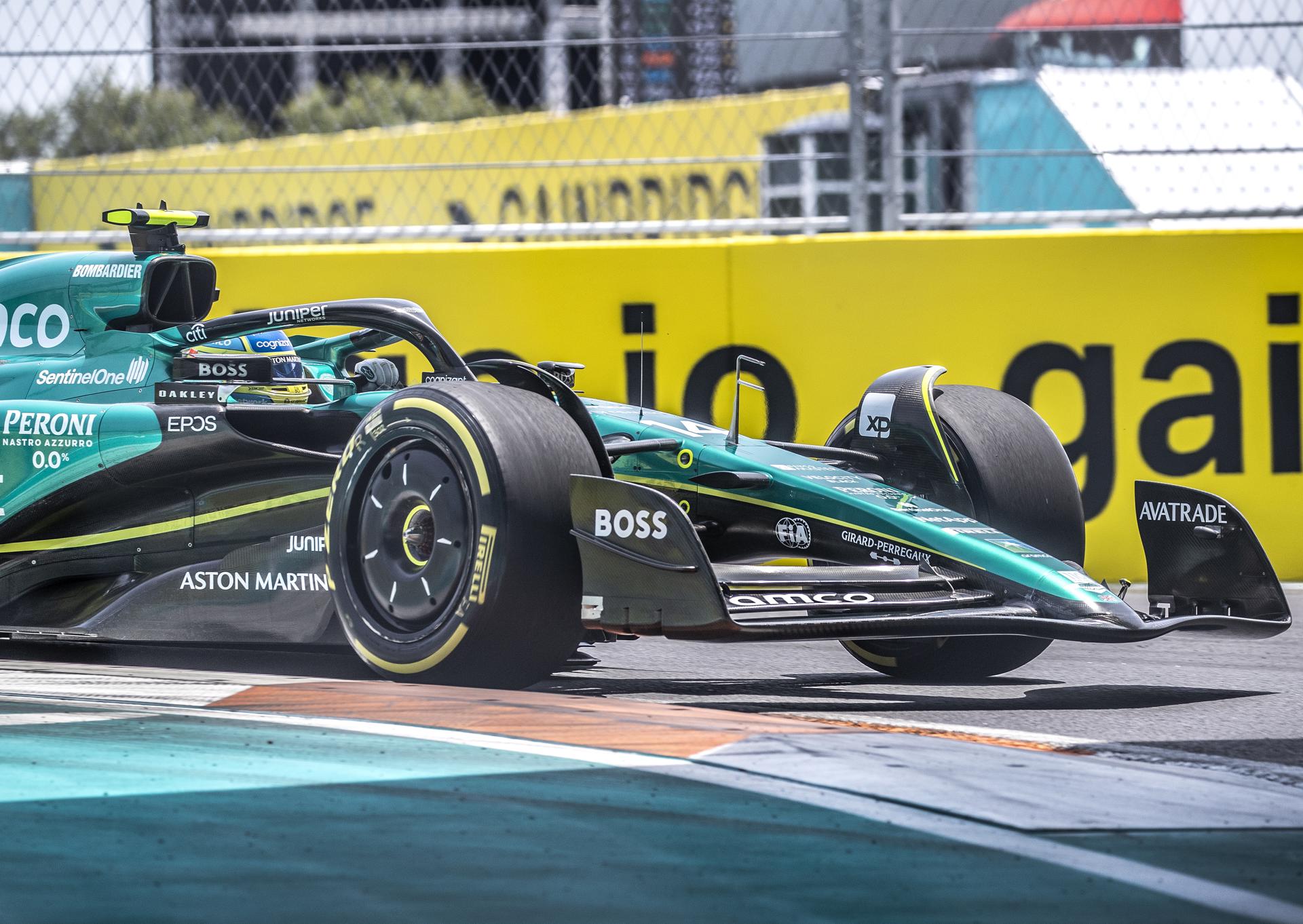 El piloto español de Fórmula 1 Fernando Alonso del equipo Aston Martin. EFE/CRISTOBAL HERRERA-ULASHKEVICH
