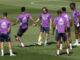 El centrocampista croata del Real Madrid Luka Modric (c), durante un entrenamiento en la Ciudad Deportiva de Valdebebas, en una foto de archivo.-EFE/Chema Moya