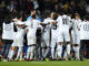 Los jugadores del Real Madrid celebran su pase a la final de la Copa del Rey. EFE/ Siu Wu