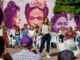 La ministra de Igualdad, Irene Montero,  da un discurso durante el acto 'Valentía y feminismo para transformar" celebrado este viernes en la localidad madrileña de Getafe. EFE/ J.J. Guillén