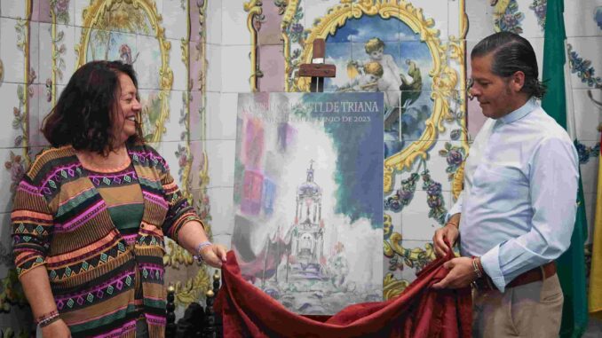 El Ayuntamiento presenta el cartel del Corpus Chico de Triana, obra del párroco de Santa Ana, Ildefonso Milla