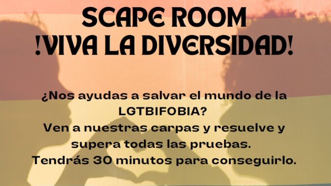 Cartel del Scape room "¡Viva la diversidad"