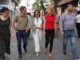 La vicepresidenta tercera, Teresa Ribera, junto a la alcaldesa de Alcorcón y el exalcalde de Alcalá de Henares