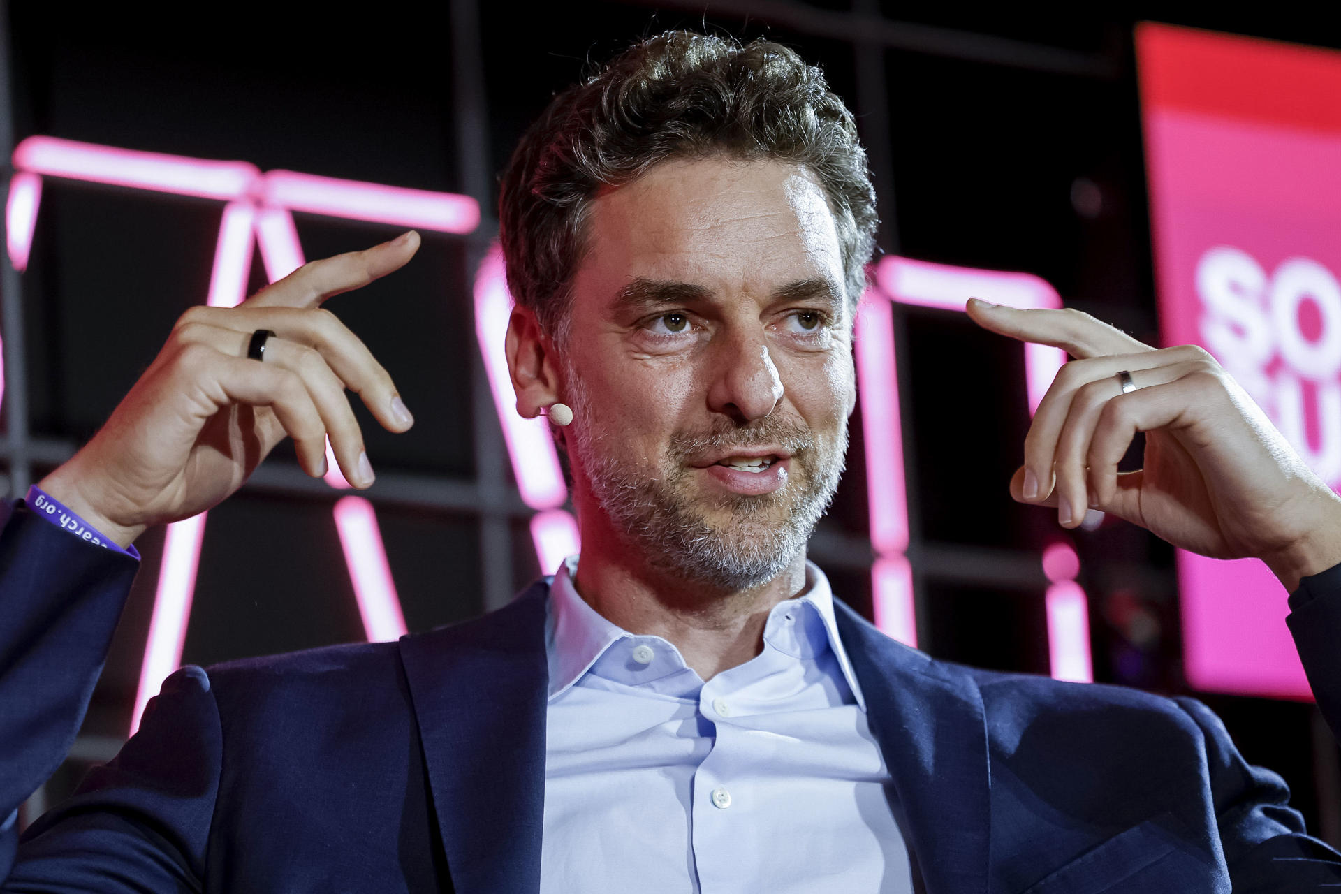 Pau Gasol (imagen), ex deportista e inversor y asesor en proyectos dedicados al deporte y la salud, interviene en un coloquio en el South Summit este miércoles en Madrid. EFE/ Daniel Gonzalez
