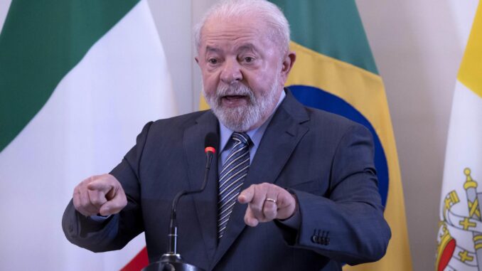 El presidente de Brasil, Luiz Inácio Lula da Silva, en una rueda de prensa en Roma. EFE/EPA/MASSIMO PERCOSSI
