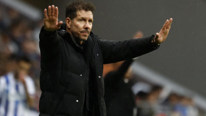 Simeone, en una imagen de archivo durante un partido de esta temporada. EFE / Rodrigo Jiménez.
