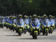 Acto de celebración de la festividad de San Juan Bautista, patrón de la Policía Municipal de Madrid, en el paseo de Coches del parque de El Retiro este martes. EFE/ Fernando Alvarado