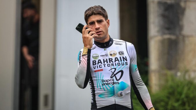 El español Mikel Landa (Bahrain Victorious. EFE/EPA/CHRISTOPHE PETIT TESSON
