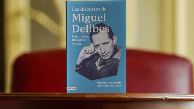 Presentación de una recopilación de quince discursos estratégicos del universal escritor vallisoletano, Miguel Delibes, con los temas que marcaron su trayectoria literaria y periodística. EFE/Nacho Gallego
