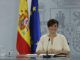 La ministra Portavoz, Isabel Rodríguez, durante su intervención en la rueda de prensa posterior a la reunión semanal del Consejo de ministros, este martes en Moncloa. EFE/ J.J.Guillen