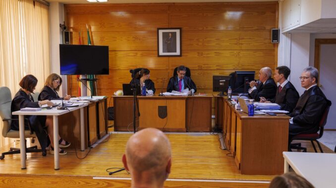 Vista de la sala del juzgado de Primera Instancia número 11 de Sevilla, donde se celebra el juicio. EFE/Julio Muñoz
