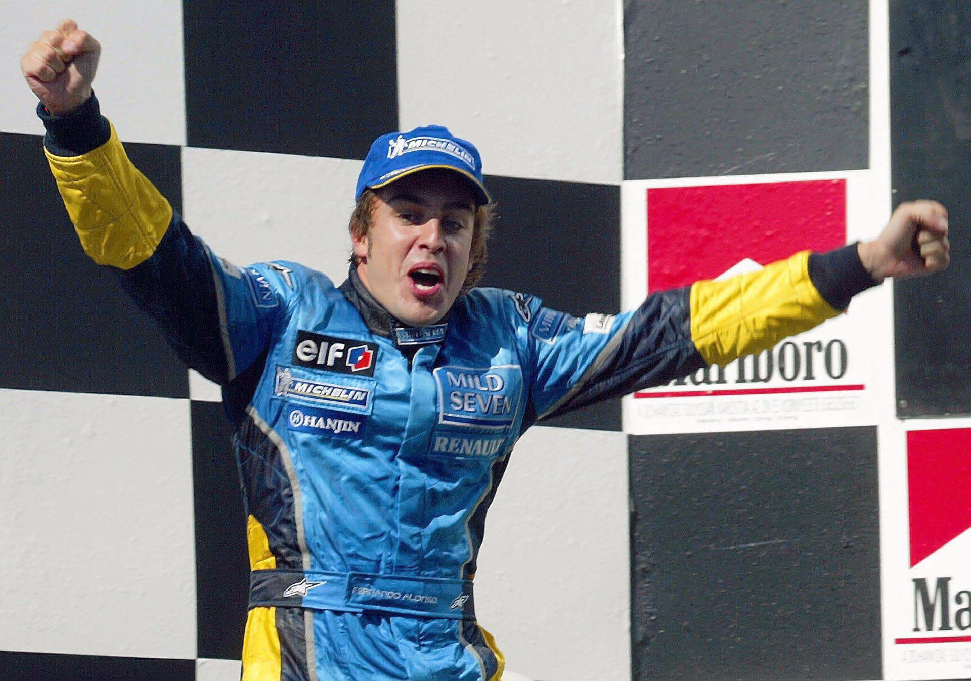 Fernando Alonso (Renault) en Hungaroring en Budapest un 24 de agosto de 2003.EFE/epa/GERO BRELOR
