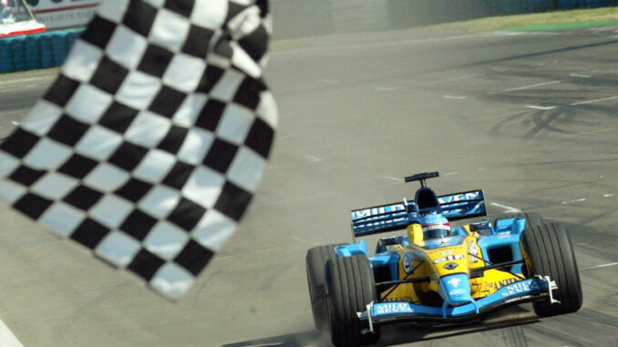 Fernando Alonso (Renault) en Hungaroring en Budapest un 24 de agosto de 2003.EFE/epa/Gero BreloerBasis
