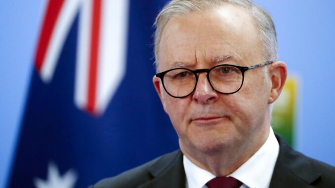 El primer ministro australiano, Anthony Albanese, en la cumbre de la OTAN en Vilna, Lituania. EFE/EPA/TOMS KALNINS
